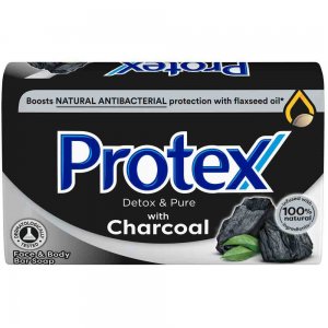 Sapun Solid Protex Detox & Pure Charcoal cu Ingredient Natural Antibacterian, 90 g