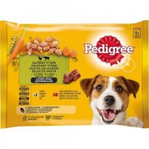 Set 4 Buc, Hrana Pedigree 4 x 100 g, Selectie de Carne in Sos