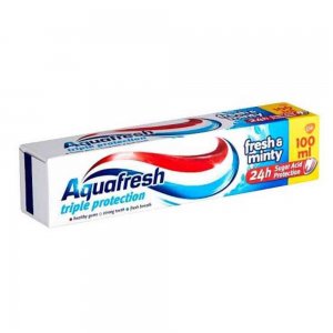 Pasta de Dinti Aquafresh cu Tripla Protectie Fresh Minty, 100 ml