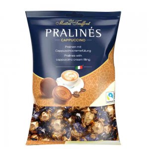 Praline Maitre Truffout Ciocolata cu Lapte cu Crema de Capucino, 125 g