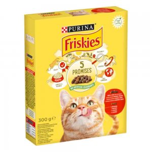Hrana Uscata pentru Pisici Friskies, Vita, Pui si Legume, 300 g Hrana Uscata pentru Pisici Friskies, Vita, Pui si Legume, 300 g