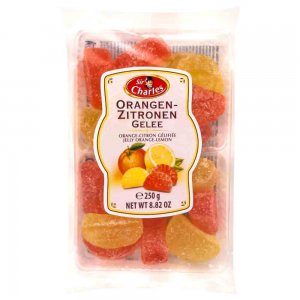 Jeleu cu Glazura de Ciocolata Sir Charles cu Aroma de Portocale si Lamaie, 250 g Jeleu cu Glazura de Ciocolata Sir Charles cu Aroma de Portocale si Lamaie, 250 g