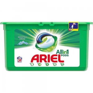 Detergent de Rufe Capsule Ariel All in One PODS Mountain Spring, 39 Spalari Detergent de Rufe Capsule Ariel All in One PODS Mountain Spring, 39 Spalari