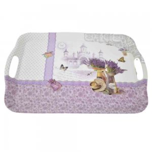 Tava din Plastic cu Maner, Lavanda, 423x291x30 mm
