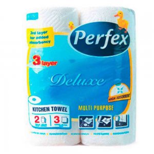 Set 2 Role, Prosoape de Bucatarie Perfex Deluxe, 3 Straturi, 40 Foi Set 2 Role, Prosoape de Bucatarie Perfex Deluxe, 3 Straturi, 40 Foi