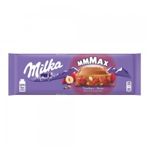 Ciocolata Milka Mmmax cu Struguri si Alune, 270 g
