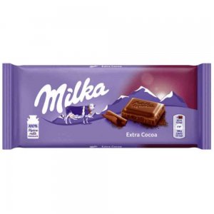 Ciocolata Milka Alpine cu Extra Cacao, 100 g Ciocolata Milka Alpine cu Extra Cacao, 100 g