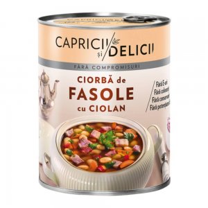 Ciorba de Fasole cu Ciolan, Capricii si Delicii, 400 g Ciorba de Fasole cu Ciolan, Capricii si Delicii, 400 g