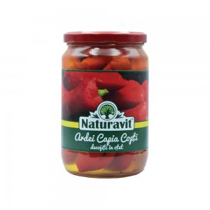 Ardei Capia Copti Naturavit, 720 ml, Decojiti, in Otet Ardei Capia Copti Naturavit, 720 ml, Decojiti, in Otet