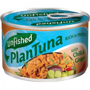 Alternativa Vegana la Ton cu Chilli si Ghimbir Unfished Plantuna Chilli Ginger, 150 g