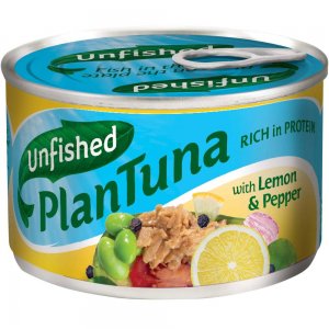 Alternativa Vegana la Ton cu Lamaie si Piper Unfished Plantuna Lemon Pepper, 150 g