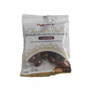 Drajeuri Free Time din Ciocolata cu Lapte si Arahide, 80 g Drajeuri Free Time din Ciocolata cu Lapte si Arahide, 80 g