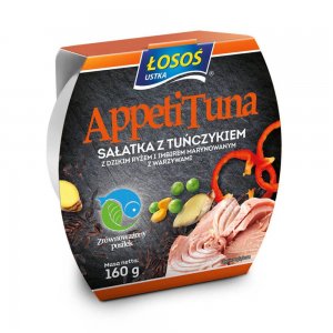 Salata cu Ton Losos, Orez Salbatic, Ghimbir si Legume, 160 g Salata cu Ton Losos, Orez Salbatic, Ghimbir si Legume, 160 g