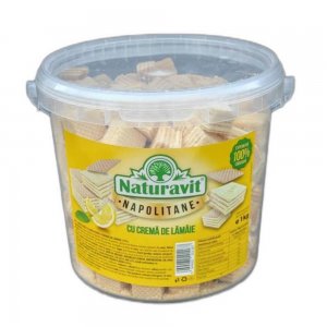 Napolitane cu Crema de Lamaie Naturavit la Galeata, 1000 g Napolitane cu Crema de Lamaie Naturavit la Galeata, 1000 g