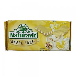 Napolitane cu Crema de Lamaie Naturavit, 170 g Napolitane cu Crema de Lamaie Naturavit, 170 g