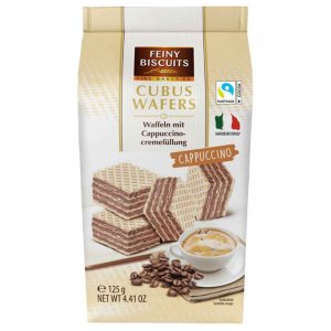 Napolitane Feiny Biscuits Cubus Wafers cu Capuccino, 125 g Napolitane Feiny Biscuits Cubus Wafers cu Capuccino, 125 g