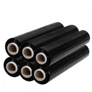 Folie Stretch Neagra Uz Manual 3 Kg, Folie 23 MIC, Latime Folie 500 mm, Tub Carton 700 gr, Folie Stretch 2,3 Kg, Cantitate 6 Role/Set