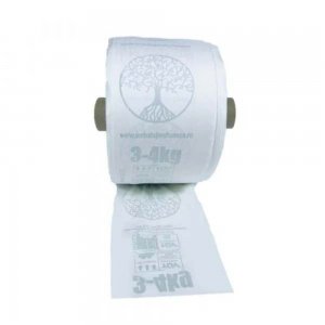 Set 250 Pungi Biodegradabile pentru Legume Fructe, Fara Maner, Rezistenta la Greutate de 3-4 kg, Dimensiuni 32x42 cm, Culoare Verde Deschis