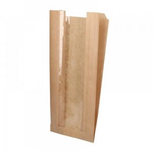 Pungi din Hartie cu Fereastra Neimprimate, Dimensiune 18x5x30 cm, Hartie Kraft MG Natur 40 g/m², 1000 Buc/Bax Pungi din Hartie cu Fereastra Neimprimate, Dimensiune 18x5x30 cm, Hartie Kraft MG Natur 40 g/m², 1000 Buc/Bax