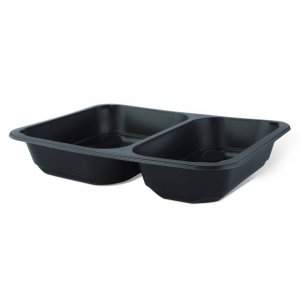 Set 300 Caserole Termosudabile din PP pentru Catering, Culoare Negre, Dimensiune 227x178x50 mm, 2 Compartimente Set 300 Caserole Termosudabile din PP pentru Catering, Culoare Negre, Dimensiune 227x178x50 mm, 2 Compartimente