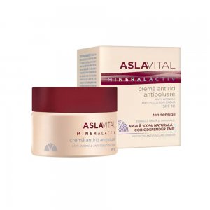 Crema Antirid Antipoluare Aslavital cu SPF10, 50 ml