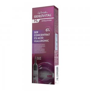 Ser Gerovital H3 Evolution cu Acid Hialuronic Concentratie 6%, 10 ml Ser Gerovital H3 Evolution cu Acid Hialuronic Concentratie 6%, 10 ml