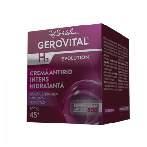 Crema Antirid Gerovital H3 Evolution, Intens Hidratanta, de Zi cu SPF10, 50 ml Crema Antirid Gerovital H3 Evolution, Intens Hidratanta, de Zi cu SPF10, 50 ml