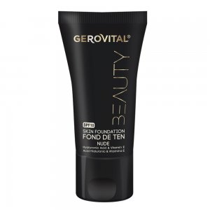Fond de Ten Gerovital Beauty cu Acid Hialuronic si Vitamina E, SPF10, Nude, 30 ml