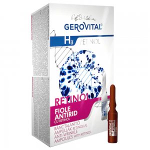 Fiole Antirid Gerovital H3 cu Retinol, 10 Buc/Pachet x 2 ml Fiole Antirid Gerovital H3 cu Retinol, 10 Buc/Pachet x 2 ml