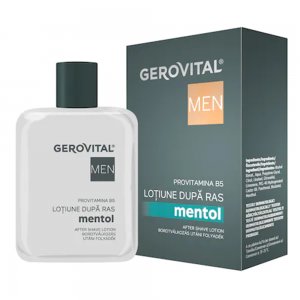 Lotiune Dupa Ras Gerovital Men cu Mentol, 100 ml Lotiune Dupa Ras Gerovital Men cu Mentol, 100 ml