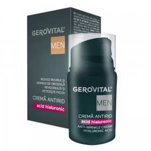 Crema Antirid Gerovital Men cu Acid Hialuronic Men, 30 ml Crema Antirid Gerovital Men cu Acid Hialuronic Men, 30 ml