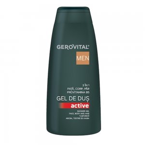 Gel de Dus Gerovital Men Active 3 in 1, 400 ml