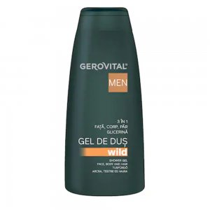 Gel de Dus Gerovital Men Wild 3 in 1, 400 ml