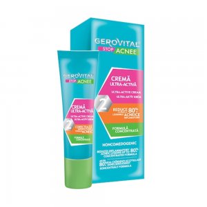 Crema Ultra-Activa Gerovital Stop Acnee, 15 ml Crema Ultra-Activa Gerovital Stop Acnee, 15 ml