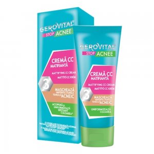 Crema CC Matifianta Gerovital Stop Acnee, 30 ml Crema CC Matifianta Gerovital Stop Acnee, 30 ml