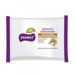 Servetele Demachiante Farmec cu Ultei de Argan, 20 Buc/Pachet Servetele Demachiante Farmec cu Ultei de Argan, 20 Buc/Pachet
