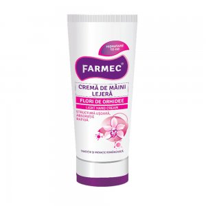 Crema Farmec de Maini Lejera cu Extract de Orhidee, 100 ml Crema Farmec de Maini Lejera cu Extract de Orhidee, 100 ml