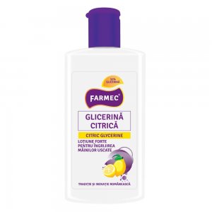 Lotiune pentru Maini Farmec Glicerina Citrica, cu 32% Glicerina, 150 ml Lotiune pentru Maini Farmec Glicerina Citrica, cu 32% Glicerina, 150 ml