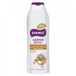 Sampon Farmec Activ +, Nutritiv cu Argan si Keratina, 400 ml Sampon Farmec Activ +, Nutritiv cu Argan si Keratina, 400 ml