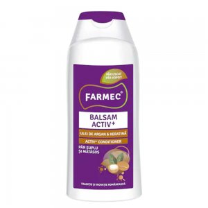 Balsam Farmec Activ+, cu Ulei de Argan si Keratina, 200 ml Balsam Farmec Activ+, cu Ulei de Argan si Keratina, 200 ml