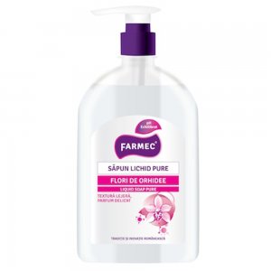 Sapun Lichid Farmec Pure, Flori de Orhidee, 500 ml