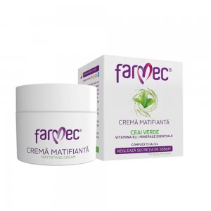 Crema Farmec Matifianta pentru Ten, 50 ml Crema Farmec Matifianta pentru Ten, 50 ml