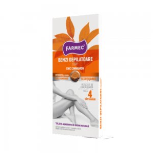 Benzi Depilatoare Farmec pentru Corp Chic Cinnamon, 16 Benzi + 2 Servetele Benzi Depilatoare Farmec pentru Corp Chic Cinnamon, 16 Benzi + 2 Servetele
