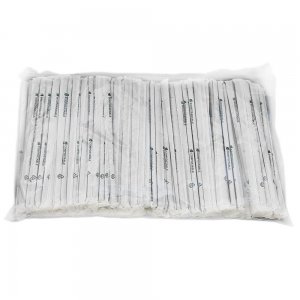 Set 250 Buc, Paie din Carton Biodegradabil Negru Ambalate Individual, Dimensiune 240x8 mm