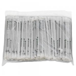 Set 500 Buc, Paie din Carton Biodegradabil Negru Ambalate Individual, Dimensiune 190x4 mm