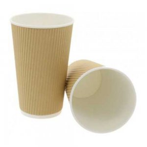 Set 30 Pahare din Carton 12 Oz, Model Ripple Wall Natur cu Perete Triplu Tip Linii, 350 ml Set 30 Pahare din Carton 12 Oz, Model Ripple Wall Natur cu Perete Triplu Tip Linii, 350 ml