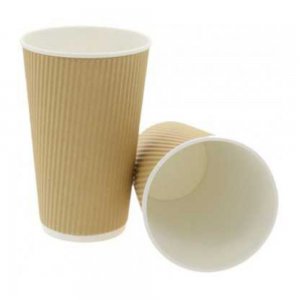 Set 30 Pahare din Carton 14 Oz, Model Ripple Wall Natur cu Perete Triplu Tip Linii, 350 ml Set 30 Pahare din Carton 14 Oz, Model Ripple Wall Natur cu Perete Triplu Tip Linii, 350 ml