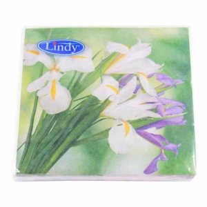Servetele Lindy Iris, Dimensiune 33x33 cm, 3 Straturi, 20 Foi/Pachet Servetele Lindy Iris, Dimensiune 33x33 cm, 3 Straturi, 20 Foi/Pachet