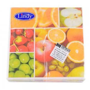 Servetele Lindy Fructe, Dimensiune 33x33 cm, 3 Straturi, 20 Foi/Pachet Servetele Lindy Fructe, Dimensiune 33x33 cm, 3 Straturi, 20 Foi/Pachet