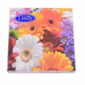 Servetele Lindy Gerbera, Dimensiune 33x33 cm, 3 Straturi, 20 Foi/Pachet Servetele Lindy Gerbera, Dimensiune 33x33 cm, 3 Straturi, 20 Foi/Pachet